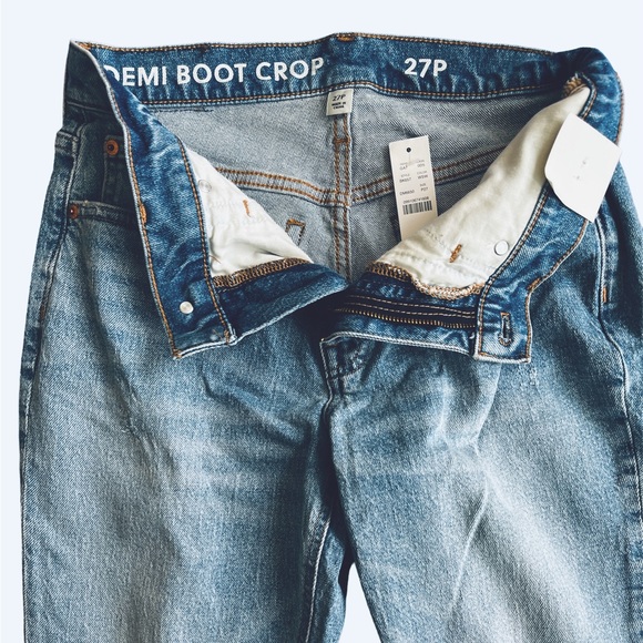 J.Crew JCREW 10" BILLIE Demi-Boot Crop Jeans #BK657 size 27P WINDSURF LIGHT-WASH - Picture 6 of 12